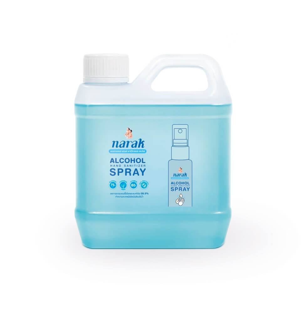 แอลกอฮอล์สเปรย์กลิ่น NARAK FLORAL (สีฟ้าใส) 1000 มล. ซื้อ 1 แถม 1_1